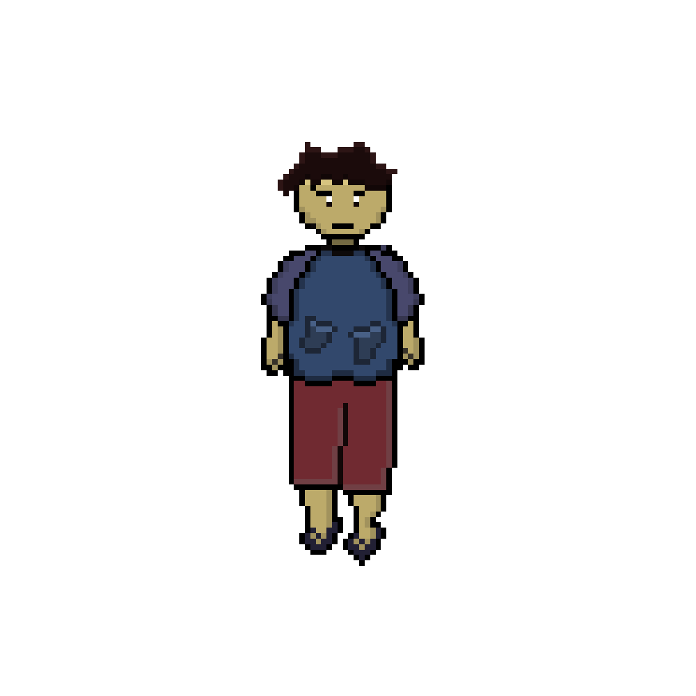 Blue Clothe Male idle gif